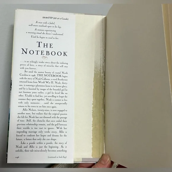 Signed copy of The Notebook by Nicholas Sparks, Hardcover - Picture 4 of 6